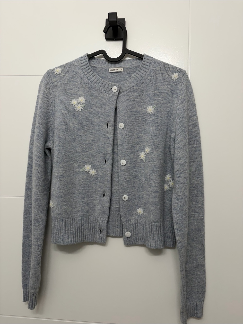 House of CB ATHEIA
Blue Lambswool Floral Embroidered Cardigan - Picture 2 of 3